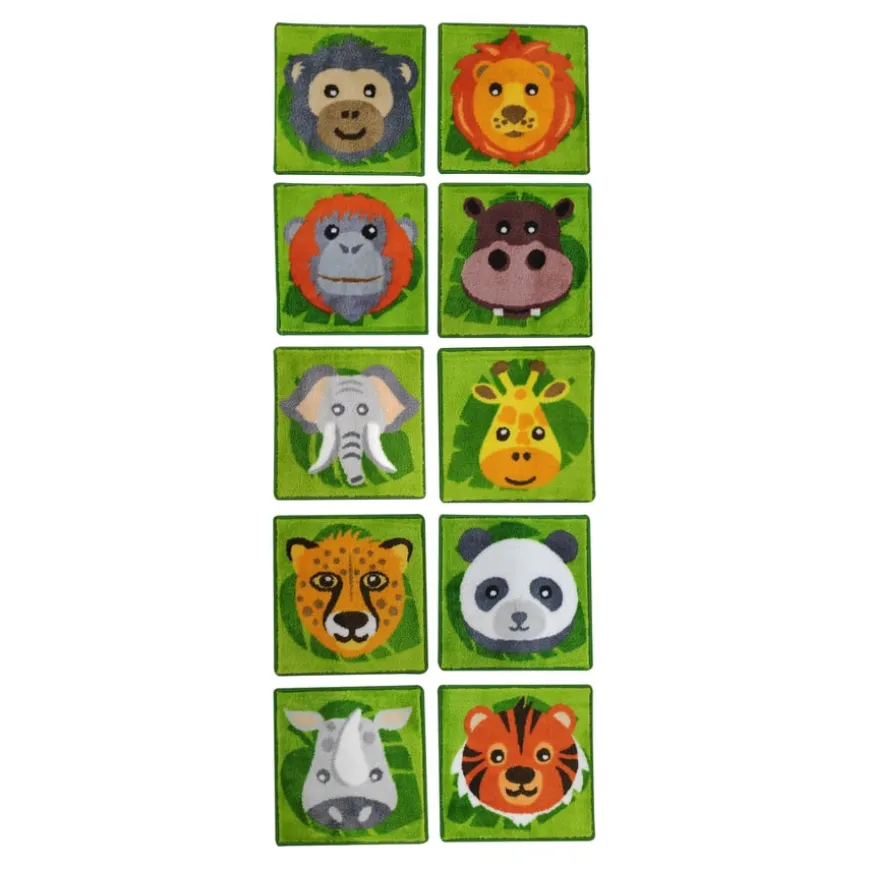 Zoo Animals Mini Placement Carpet Squares 30pk