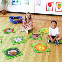 Zoo Animals Mini Placement Carpet Squares 30pk